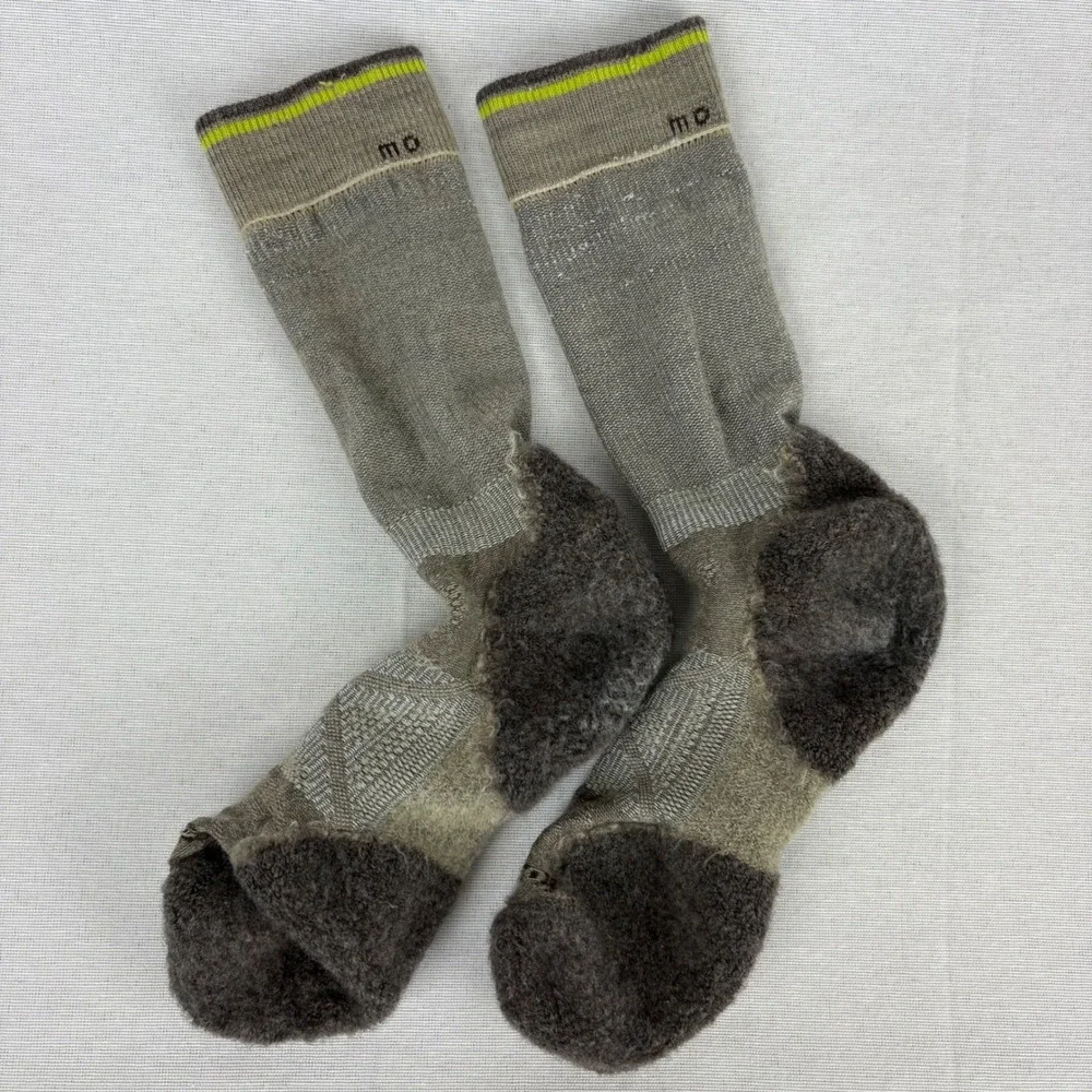 Smartwool Mens Phd Outdoor Light Crew Socks‎ Sz M (6-8.5) Beige Nordic Cushioned